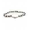 Spadarella Bracelet in silver knots and nuggets with heart - SPBR376