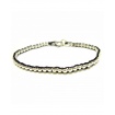 Spadarella Silver bracelet and black string with balls - SPBR169