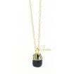 Mimì Tam Tam onyx and yellow gold pendant necklace - PXM372G8O