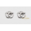 Gucci cufflinks in antique silver double GG