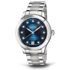 Eberhard Aiglon Dame Blue Watch with Diamonds 410355SQB