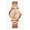 Carlie Carbon Fossil watch woman pink gold - ES4441