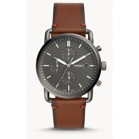 The Commuter Fossil men's chronograph amber leather - FS5523