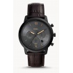 Herren Neutral Fossil Chronograph Brown Leather - FS5579