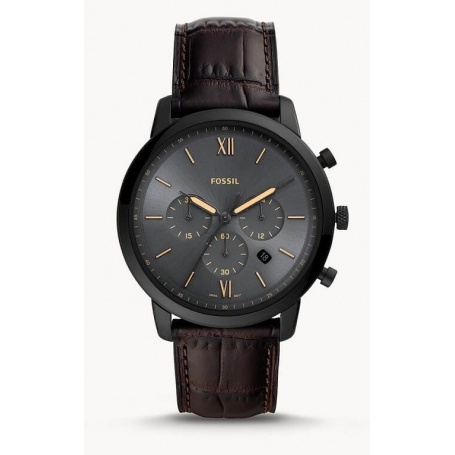 Men's Neutral Fossil Chronograph Brown Leather - FS5579