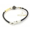 Misani bracelet jewelery Leather accents with gold, silver and Labradorite
