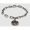 Gucci GG silver striped pendant bracelet - YBA607158001017