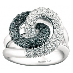 Salvini Armonia S ring with white and black diamonds 20029251