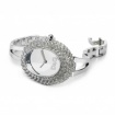 D & G Oval Uhr Stahl und Kristall Pavère, Silber - DW0279