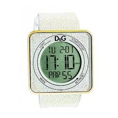 D & G digitale weiße Silikonuhr - DW0783