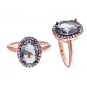 Salvatore Plata rosè Afternoon Tea Ring, Gray and Pink 252S0028