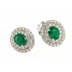 Salvini lobe earrings with diamonds and emeralds 20057689