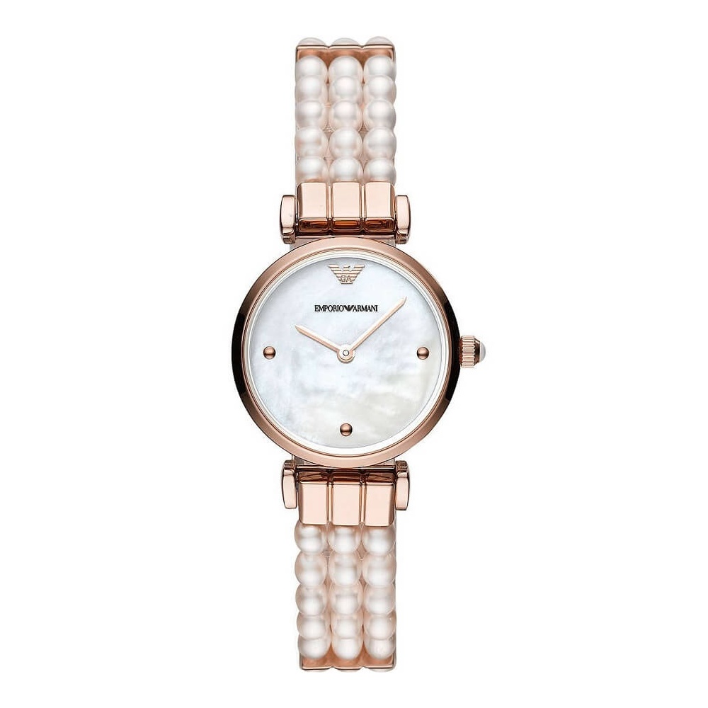 Emporio Armani women's watch with pearl bracelet - AR11317
