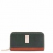 Piquadro women's wallet with four compartments with zip, two-tone green