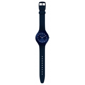 Skinsparks blue line Skin Swatch watch with Rhinestones-SVUN100