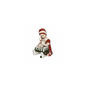 Elsa Christmas figurine girl with Royal red gift