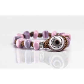 Moi Armband mit Perlen in pink Portugal Unisex Glas