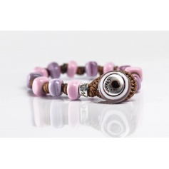Moi Armband mit Perlen in pink Portugal Unisex Glas