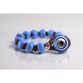 Moi bracelet with Pervinca unisex turquoise beads