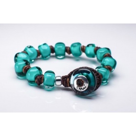 Moi Marino bracelet with unisex turquoise glass beads