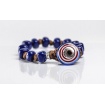 Moi Blueblood bracelet with unisex blue glass beads