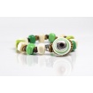 Moi Viride bracelet with unisex green and white glass beads