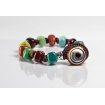 Moi Overland bracelet with unisex multicolored glass beads