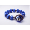 Moi Lapis bracelet with unisex intense blue glass beads