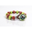 Moi Gaston bracelet with unisex orange and green glass beads