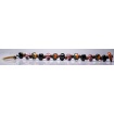 Moi Alsace bracelet with unisex black, green and red glass beads