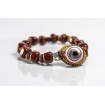 Moi Cocoa bracelet with unisex chocolate brown glass beads