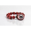 Moi Carmine bracelet with unisex red glass beads