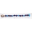 Moi Oltremare bracelet with unisex blue and light blue glass beads