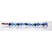 Moi Poseidon bracelet with unisex blue and light blue glass beads