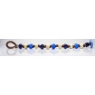 Moi Zefiro bracelet with unisex blue and cream glass beads