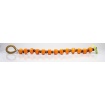 Moi Gulal bracelet with unisex orange glass beads