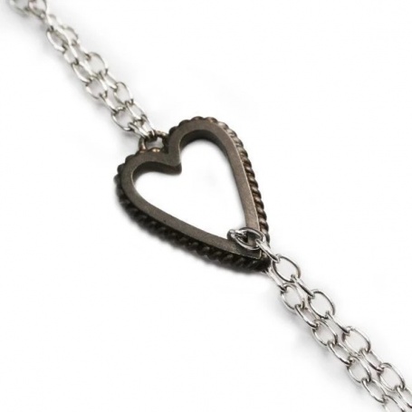 Otto Gioielli bracelet in silver with hollow heart
