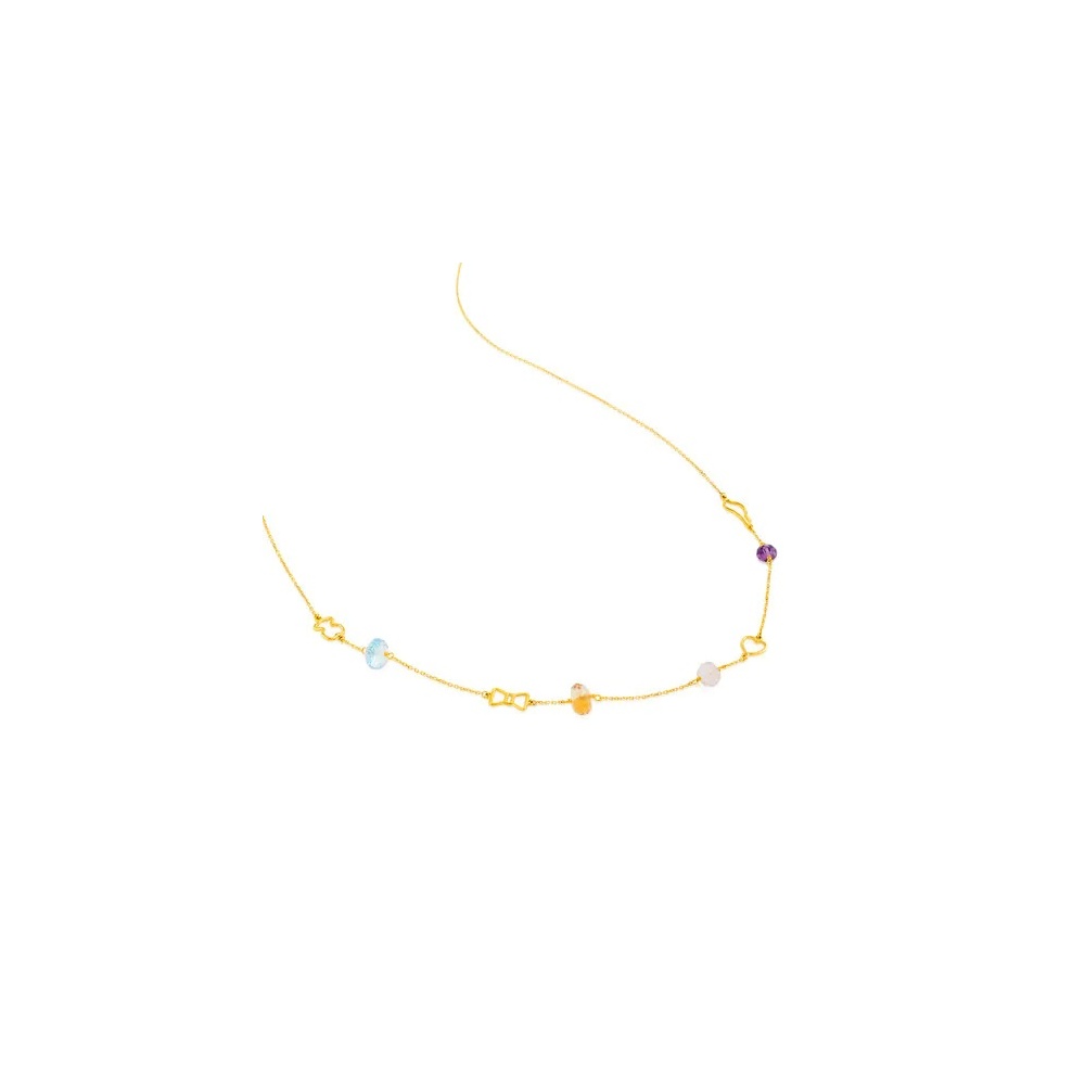 Tous Silueta gold necklace with precious stones -313562000