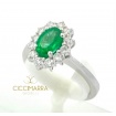 Giorgio Visconti emerald ring in white gold and diamonds AB15300S