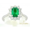 Giorgio Visconti emerald ring in white gold and diamonds AB16673BS