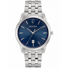 Bulova Sutton Uhr in Stahl und blauem Zifferblatt -96B338