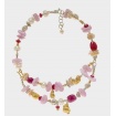 Misani necklace Accents collection with Rubies, Kunzite and Diamond