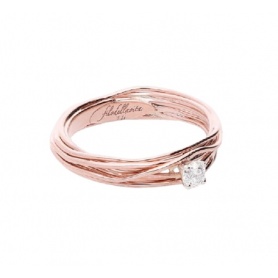 Filodellavita 7-Strang Solitaire in Roségold mit 0,14 ct Diamant AN102RB / 14