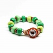 Moi Legnano bracelet with unisex green glass stones