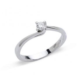 Valentine solitaire ring in white gold with a 0.07ct natural diamond