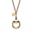 Gucci große Horsebit Halskette gelb Gold-YBB15332800100U