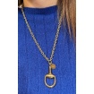 Gucci große Horsebit Halskette gelb Gold-YBB15332800100U