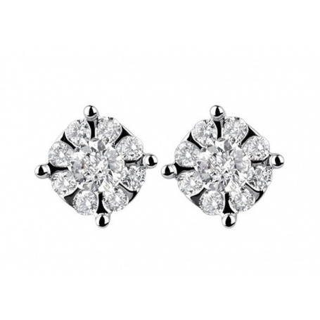 Salvini Daphne light point earrings in gold with diamonds 20059180