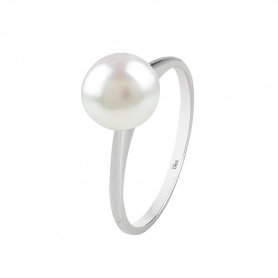 Bliss Paradise ring in white gold with pearl 20081444