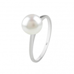 Bliss Paradise ring in white gold with pearl 20081444